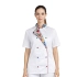 Bluza kucharska damska biała rękaw krótki lamówka wzór W3 (1061) roz. M – bluza kucharska – odzież gastronomiczna